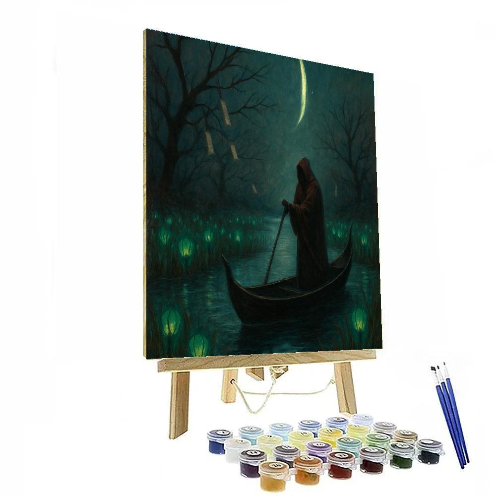Shadow Ferry On Silver Marsh Paint by numbers kits