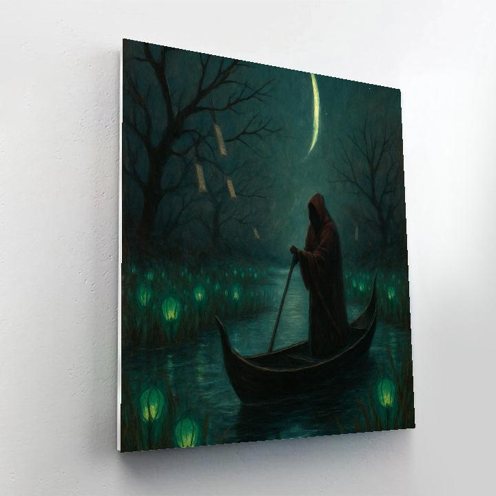 Shadow Ferry On Silver Marsh Paint by numbers kits