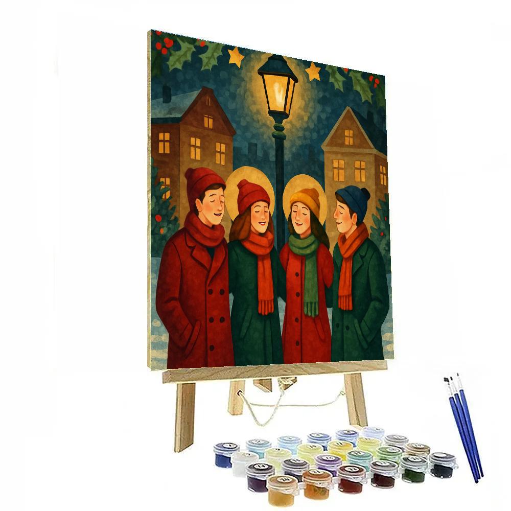 Golden Carol Circle Paint by numbers art