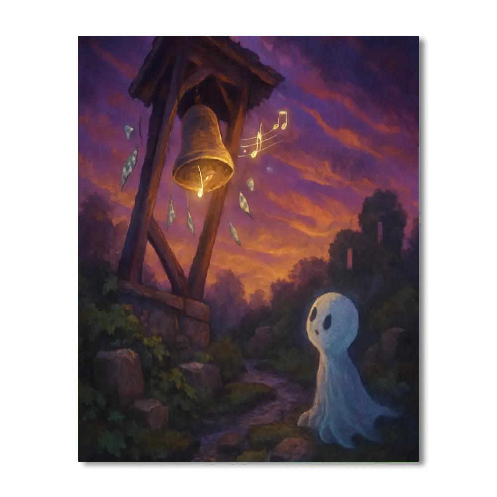 Crumbling Bellhouse At Hallowfall paint by numbers