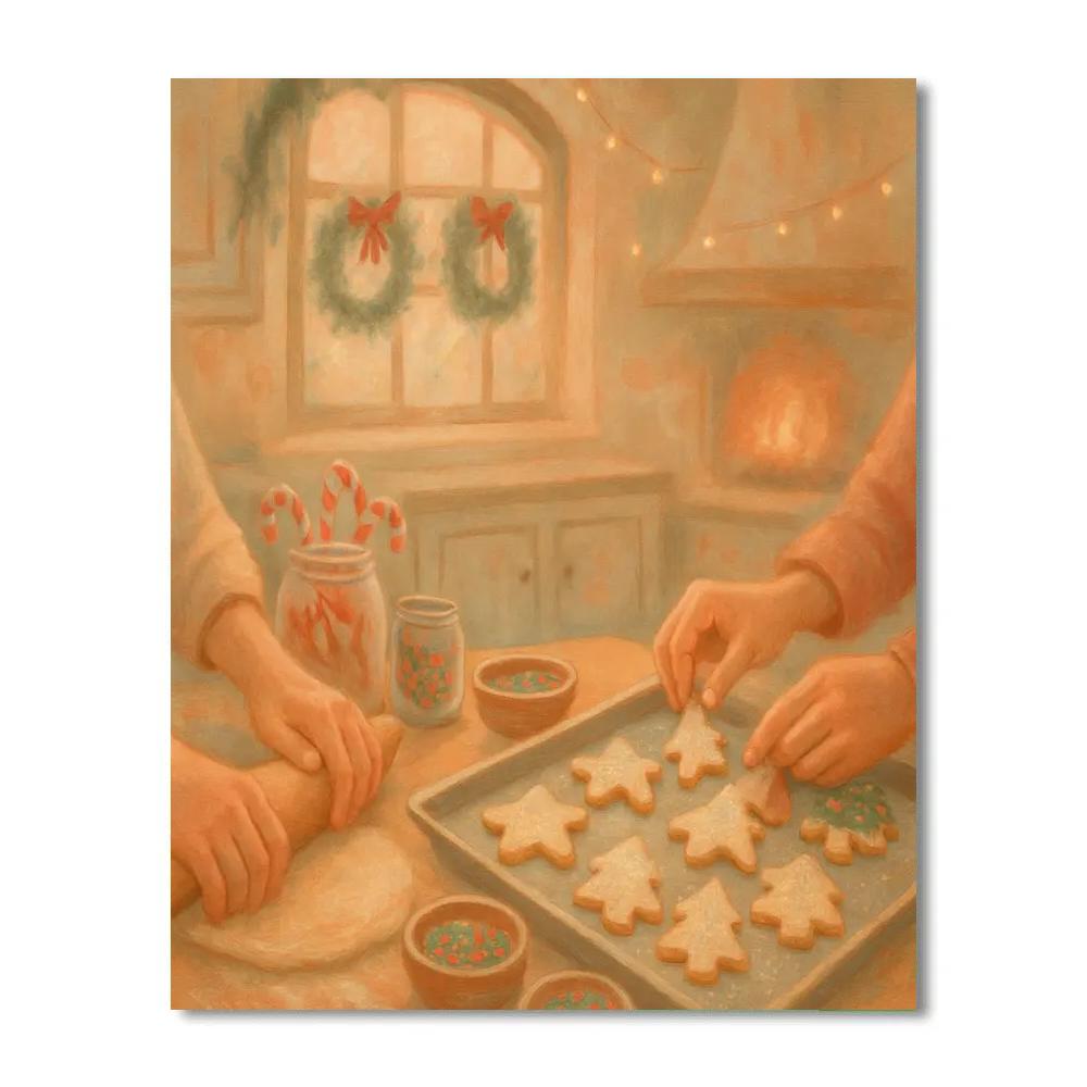 Christmas Cookie Baking Warmth painting number kit