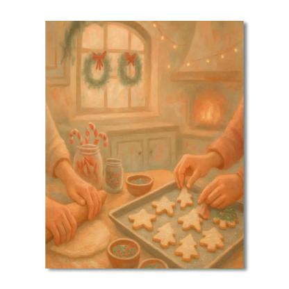 Christmas Cookie Baking Warmth painting number kit