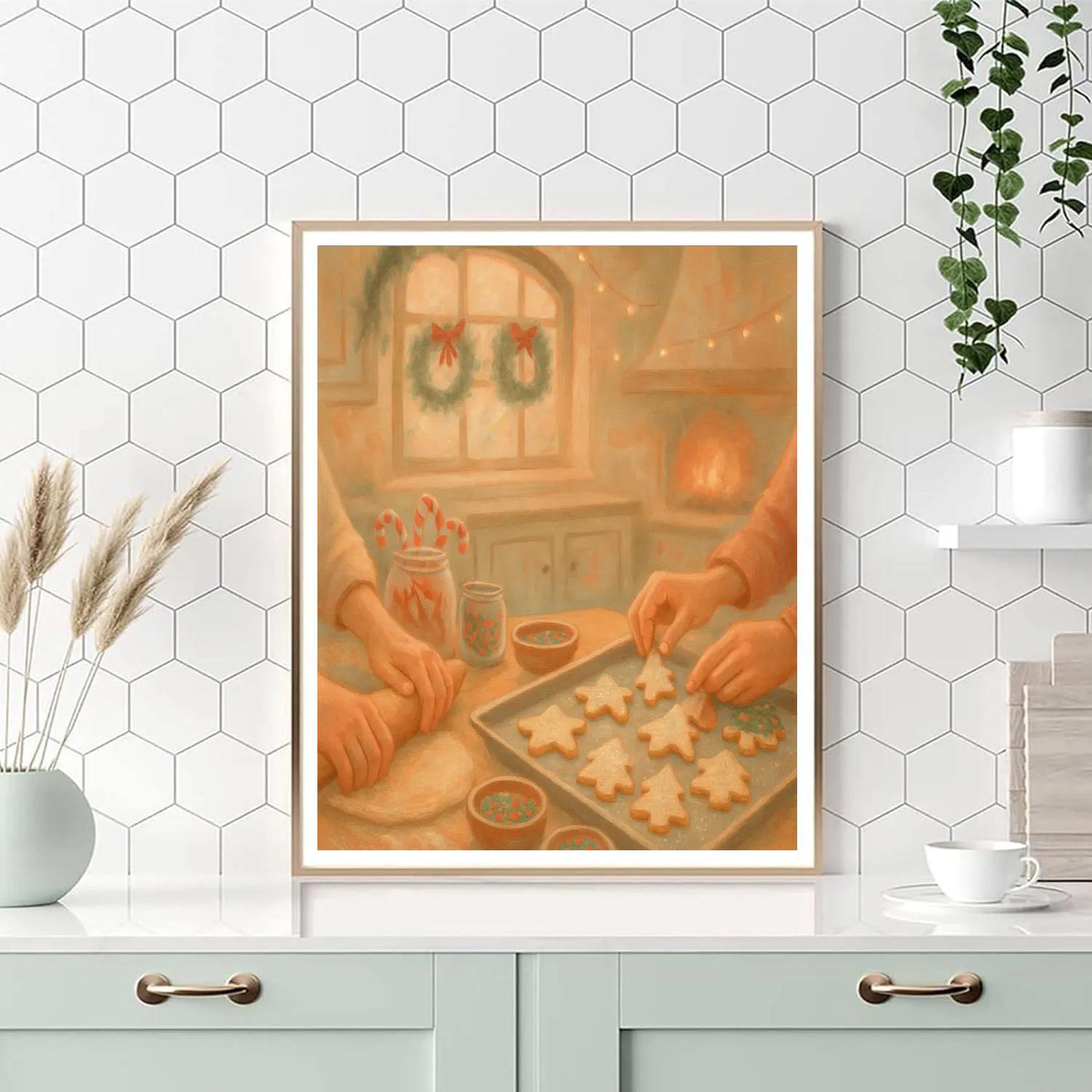 Christmas Cookie Baking Warmth painting number kit