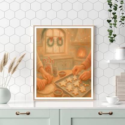 Christmas Cookie Baking Warmth painting number kit