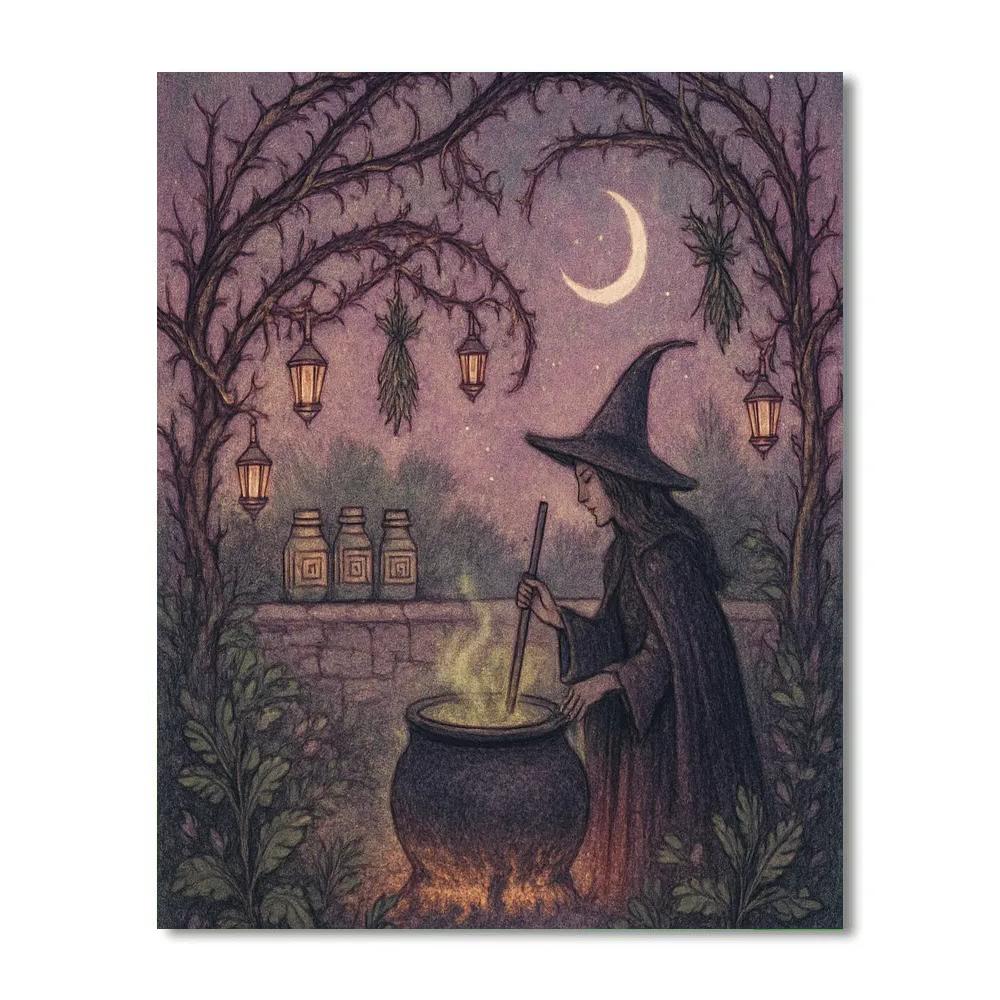 Bramble Witch Garden Paint by numbers art