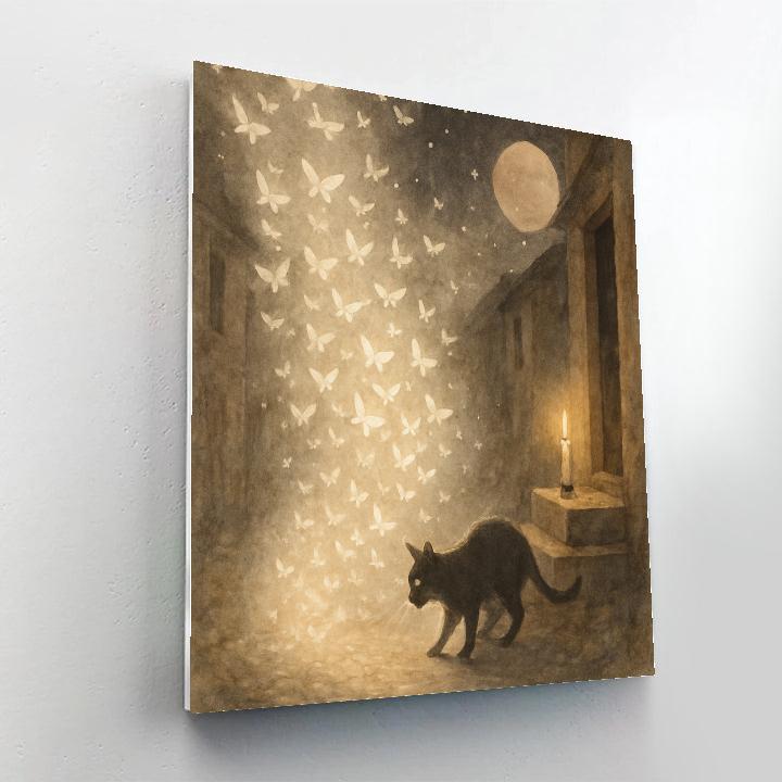 Mothlight Hollow Lane Number painting