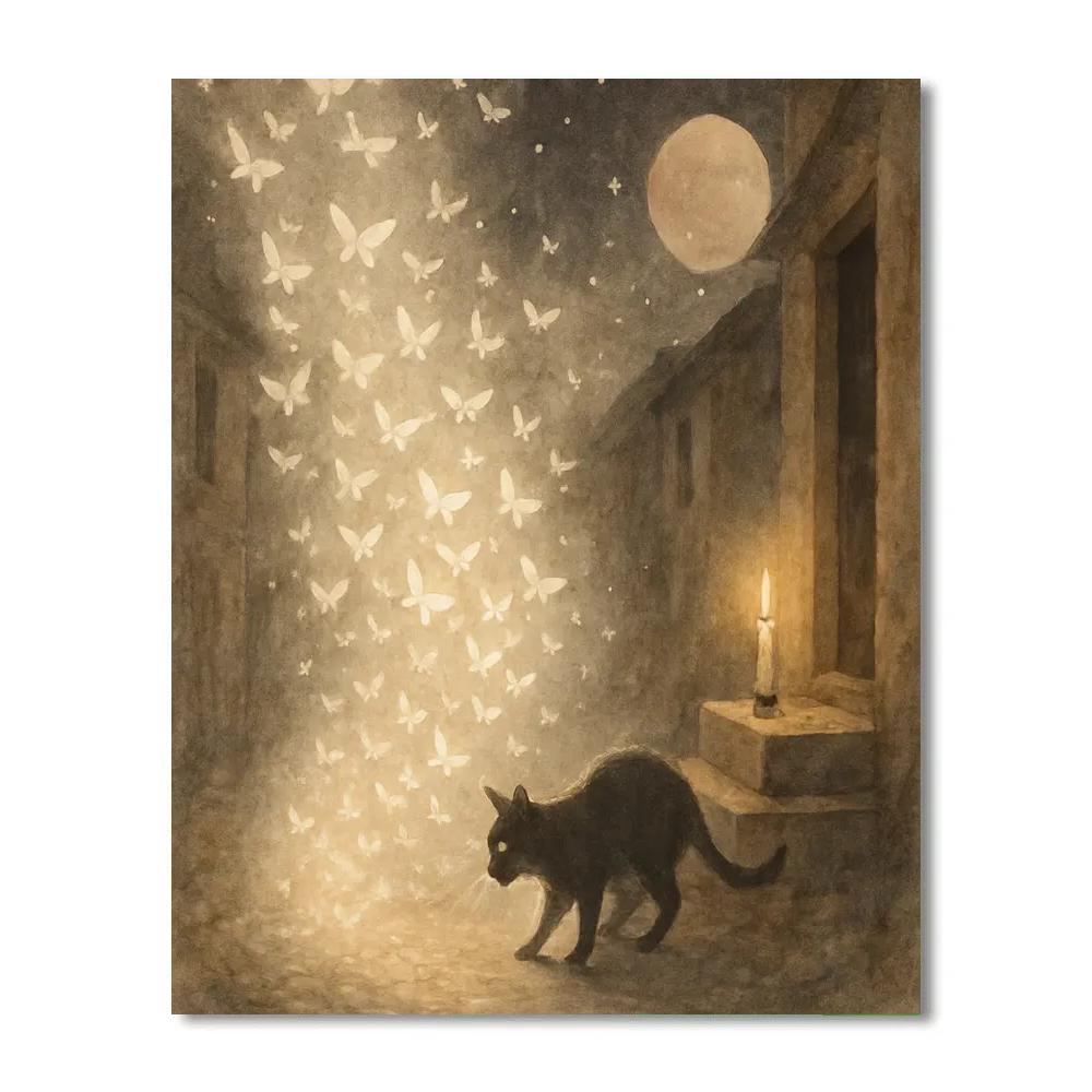 Mothlight Hollow Lane Number painting