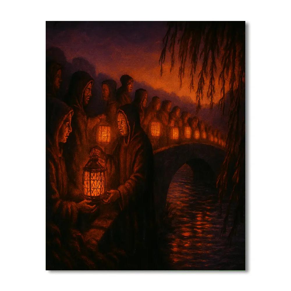 The Lanterning Of Hollow Bridge DIY paint by numbers