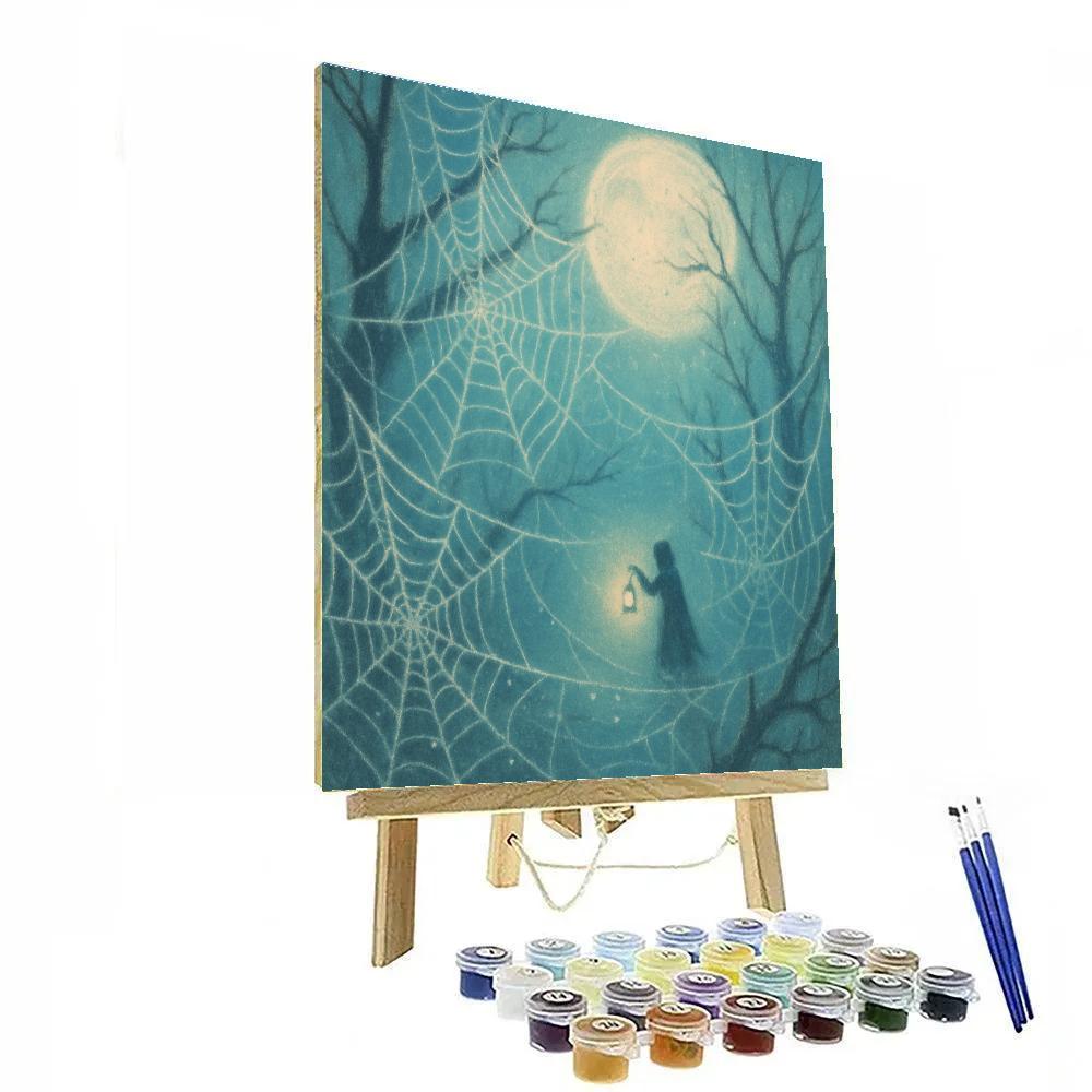 Moonlit Cobweb Cathedral Number painting
