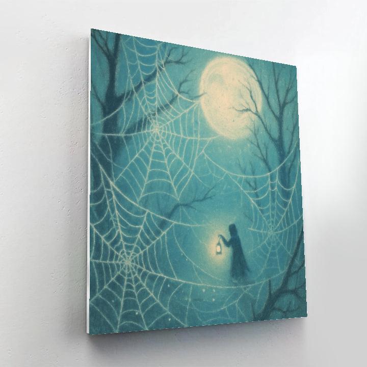 Moonlit Cobweb Cathedral Number painting