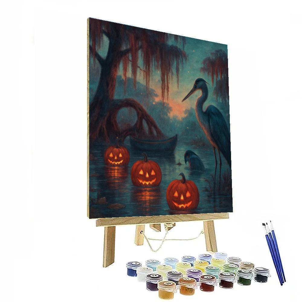 Jack O Lantern Bayou paint by number