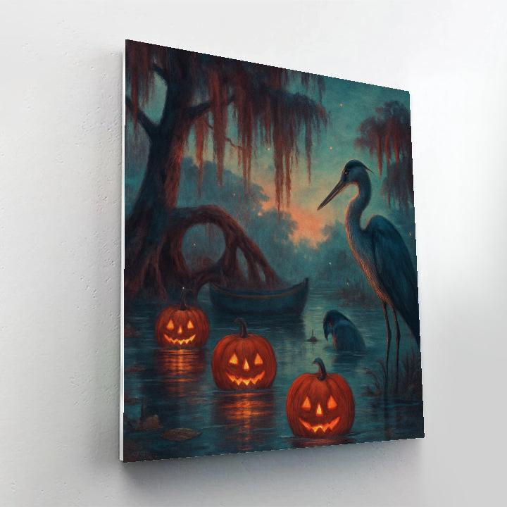 Jack O Lantern Bayou paint by number
