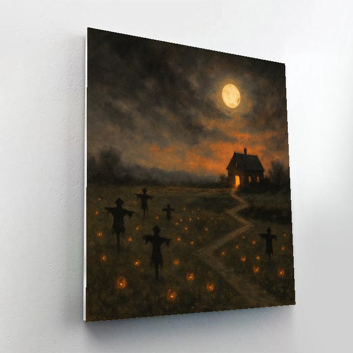 Moonrise Over Hollow Fields Painting by numbers kit