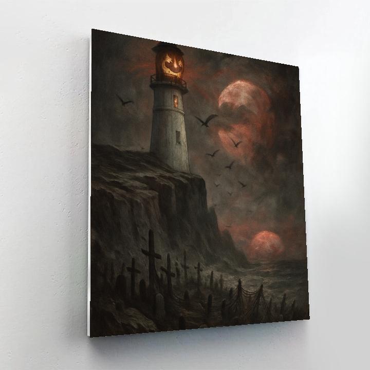 The Pale Lighthouse Of Bone Cove paint by numbers