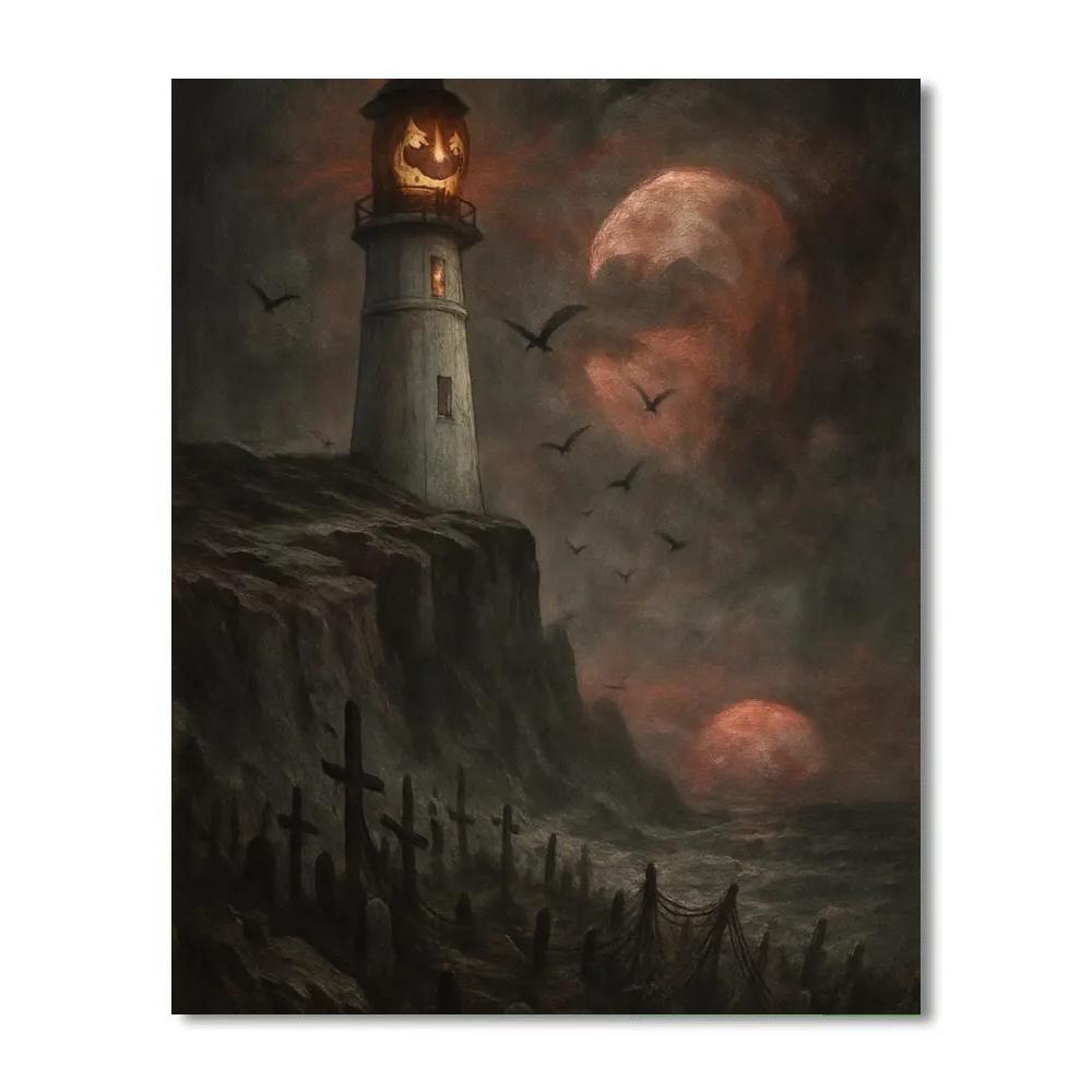 The Pale Lighthouse Of Bone Cove paint by numbers