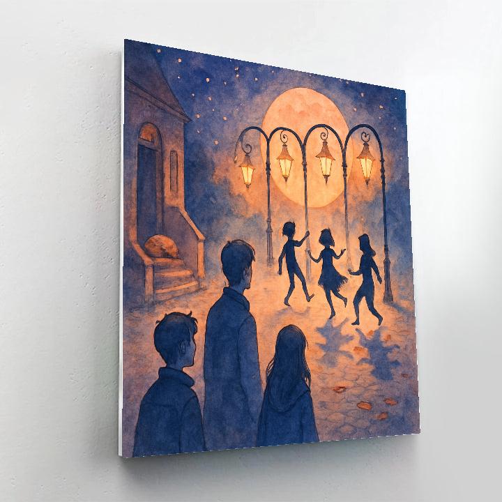 Moonlit Borrowed Shadows Numbered painting kits