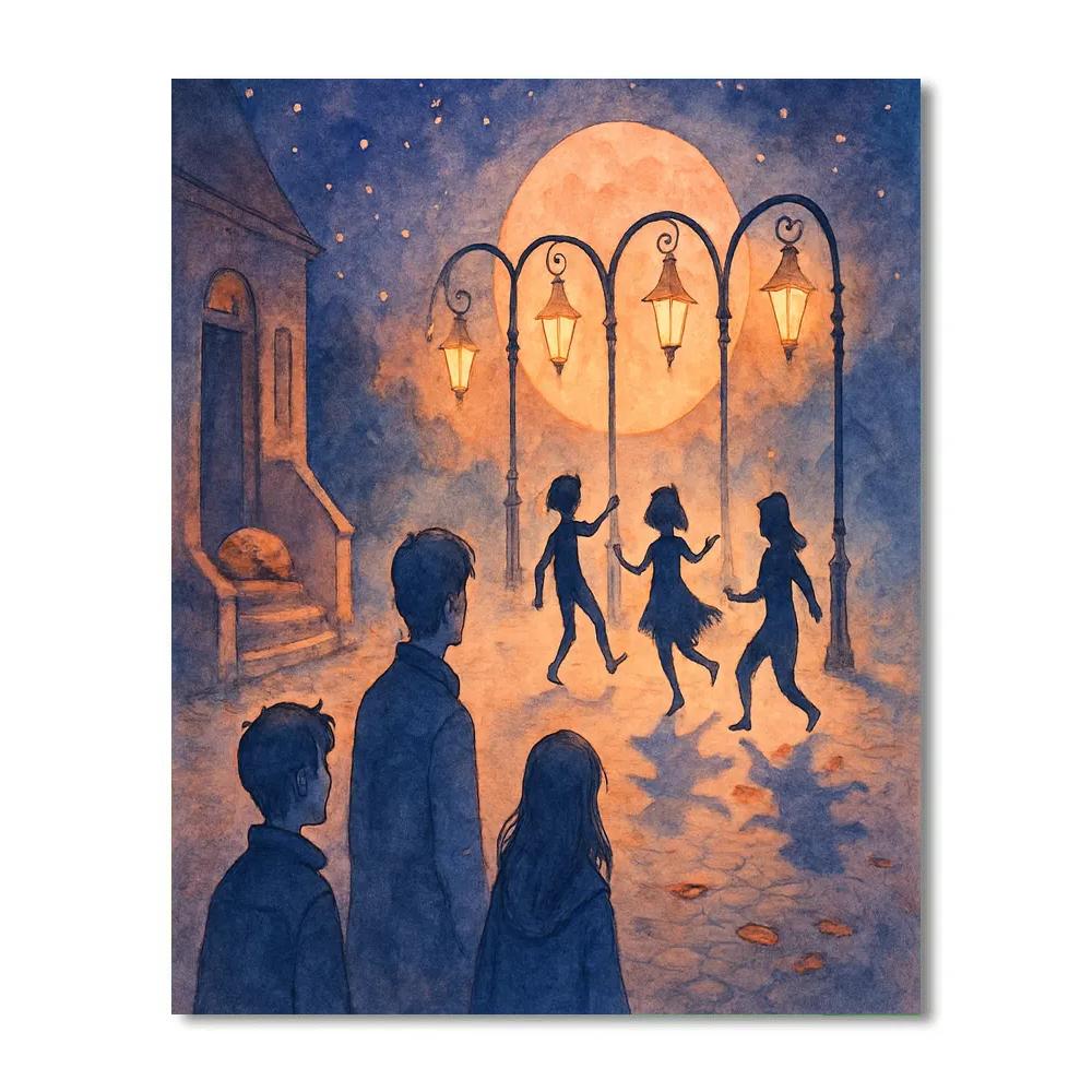 Moonlit Borrowed Shadows Numbered painting kits