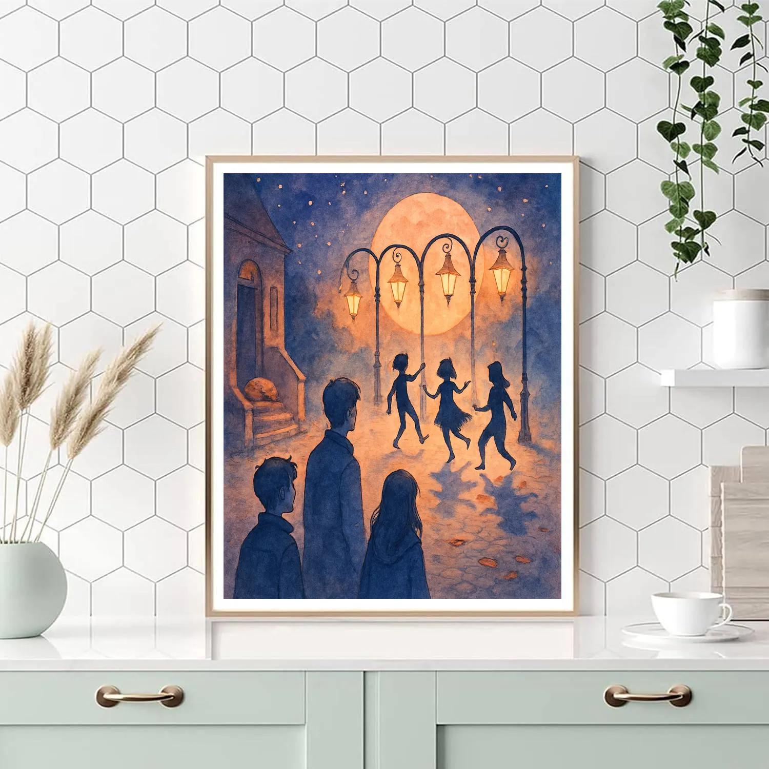 Moonlit Borrowed Shadows Numbered painting kits