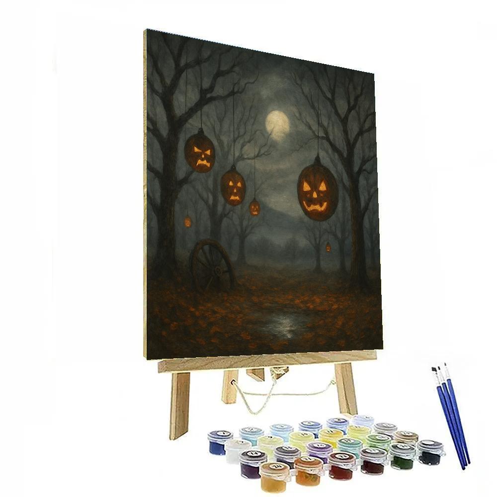 Silent Orchard Of Lantern Faces Paint by numbers kits