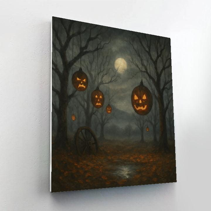 Silent Orchard Of Lantern Faces Paint by numbers kits