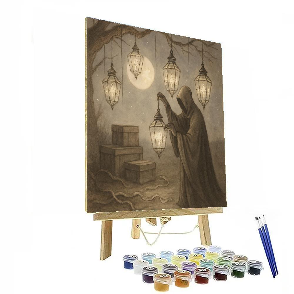 Nocturnal Orchard Of Glass Lanterns paint by numbers