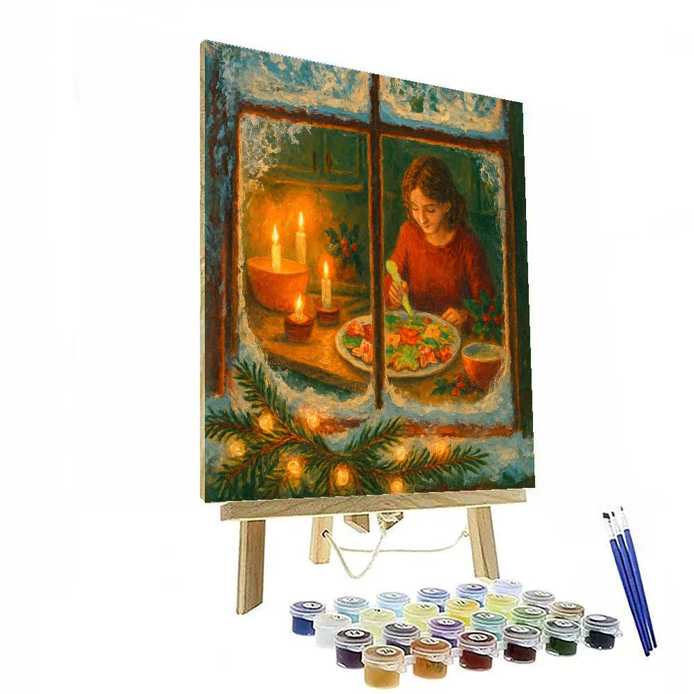 Holiday Window Baking Delight View paint by numbers