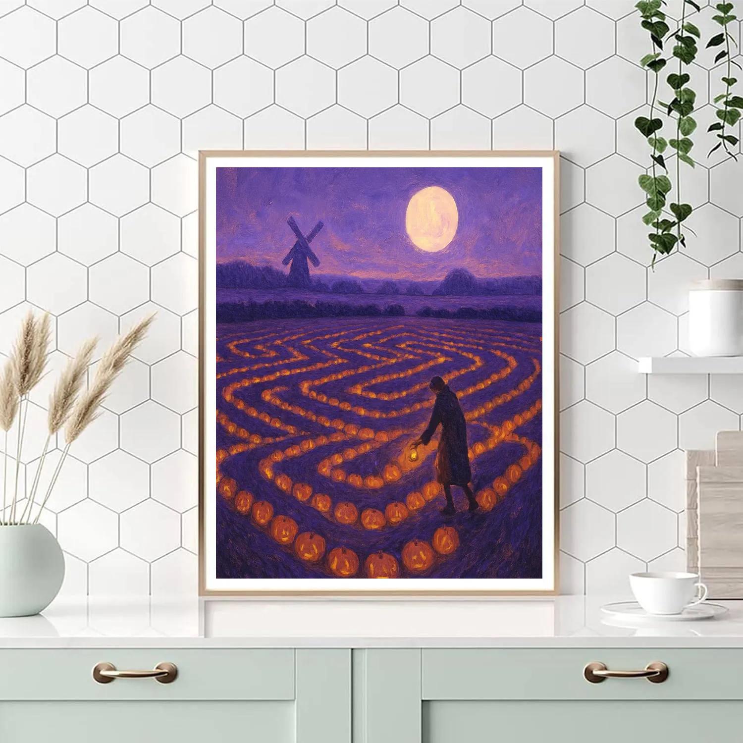 The Lantern Field At Dreadford Hollow Paint by numbers art