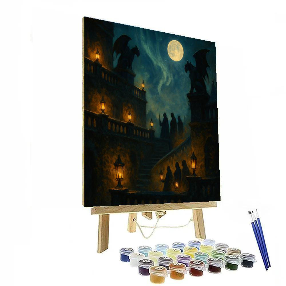 The Lantern Terrace Of Moonwell Keep Painting by numbers kit