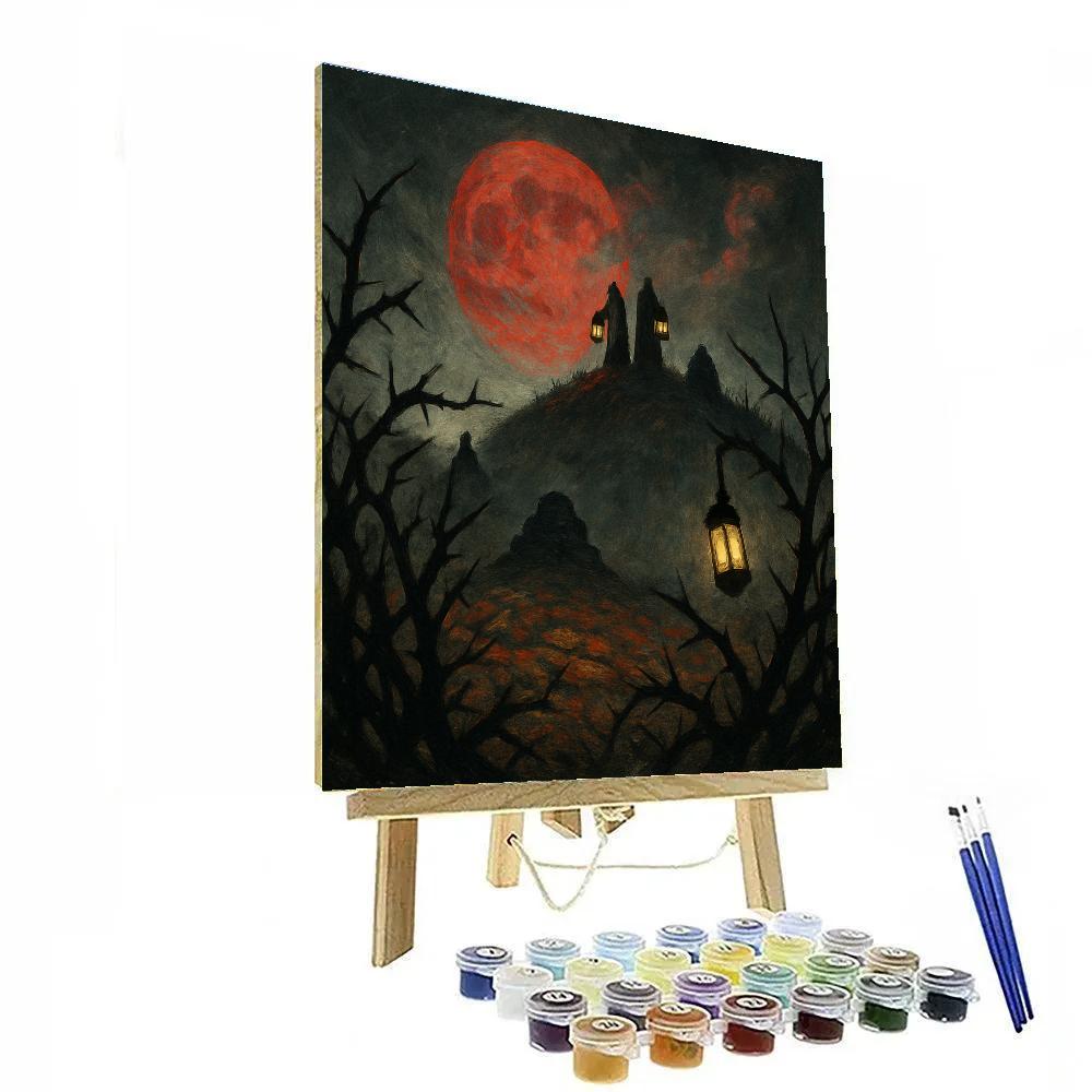 The Lantern Watch At Thorn Hollow paint by number