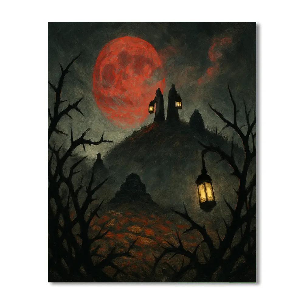 The Lantern Watch At Thorn Hollow paint by number