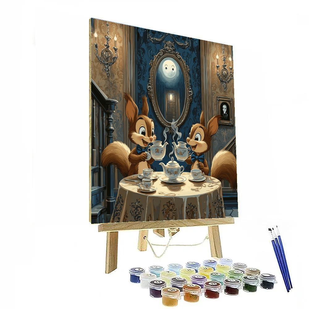 Haunted Mansion Tea With Chip And Dale paint by numbers