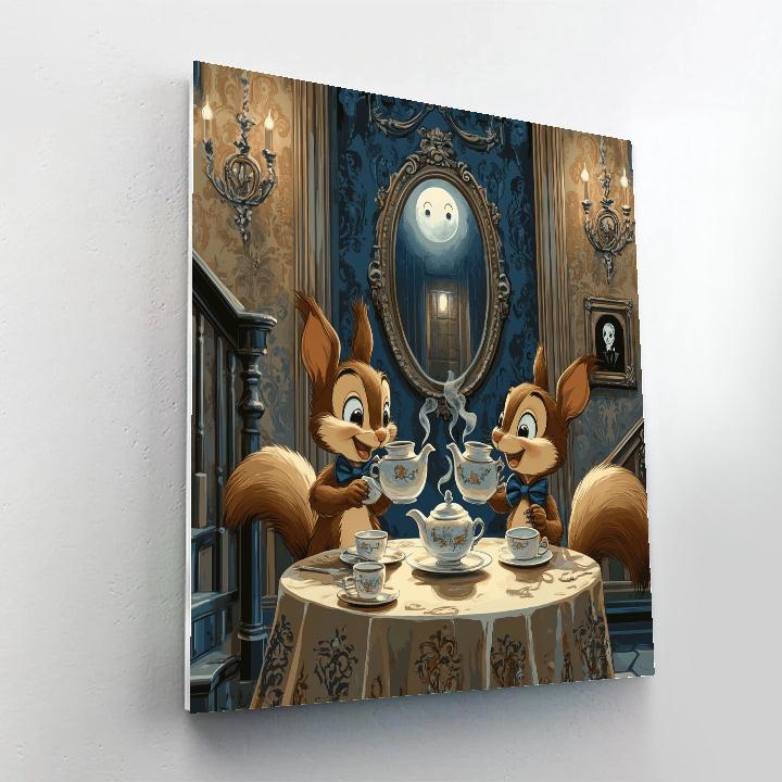 Haunted Mansion Tea With Chip And Dale paint by numbers