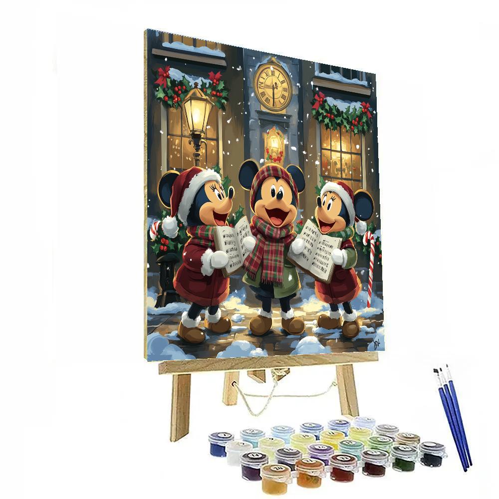 Mickey Carolers At Midnight Plaza DIY paint by numbers
