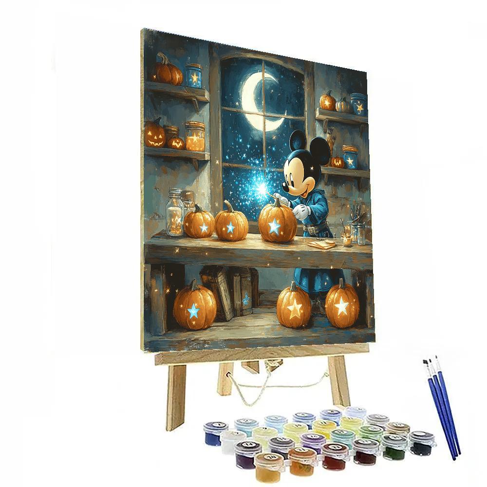 Sorcerer Apprentice Starry Pumpkin Workshop paint by color