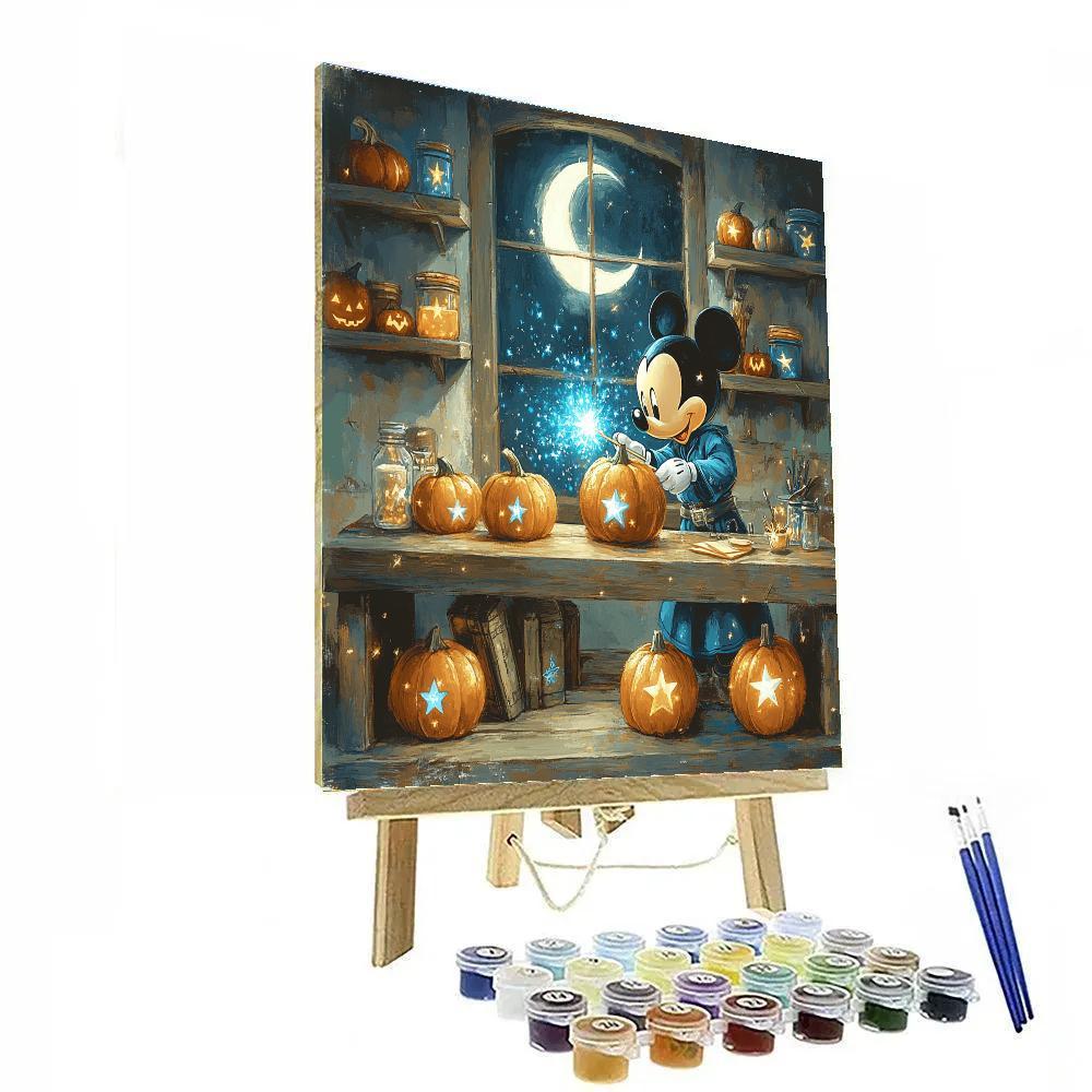 Sorcerer Apprentice Starry Pumpkin Workshop paint by color