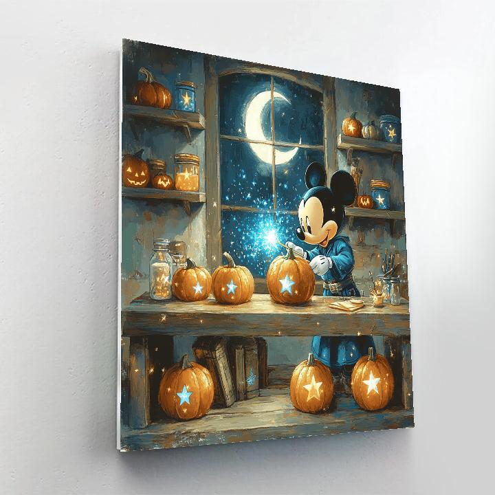 Sorcerer Apprentice Starry Pumpkin Workshop paint by color