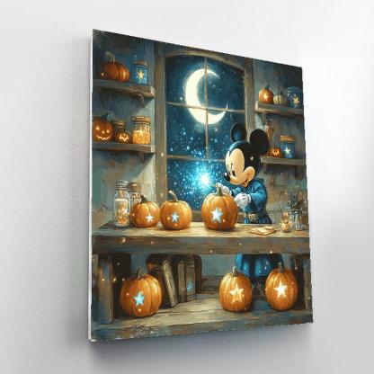 Sorcerer Apprentice Starry Pumpkin Workshop paint by color