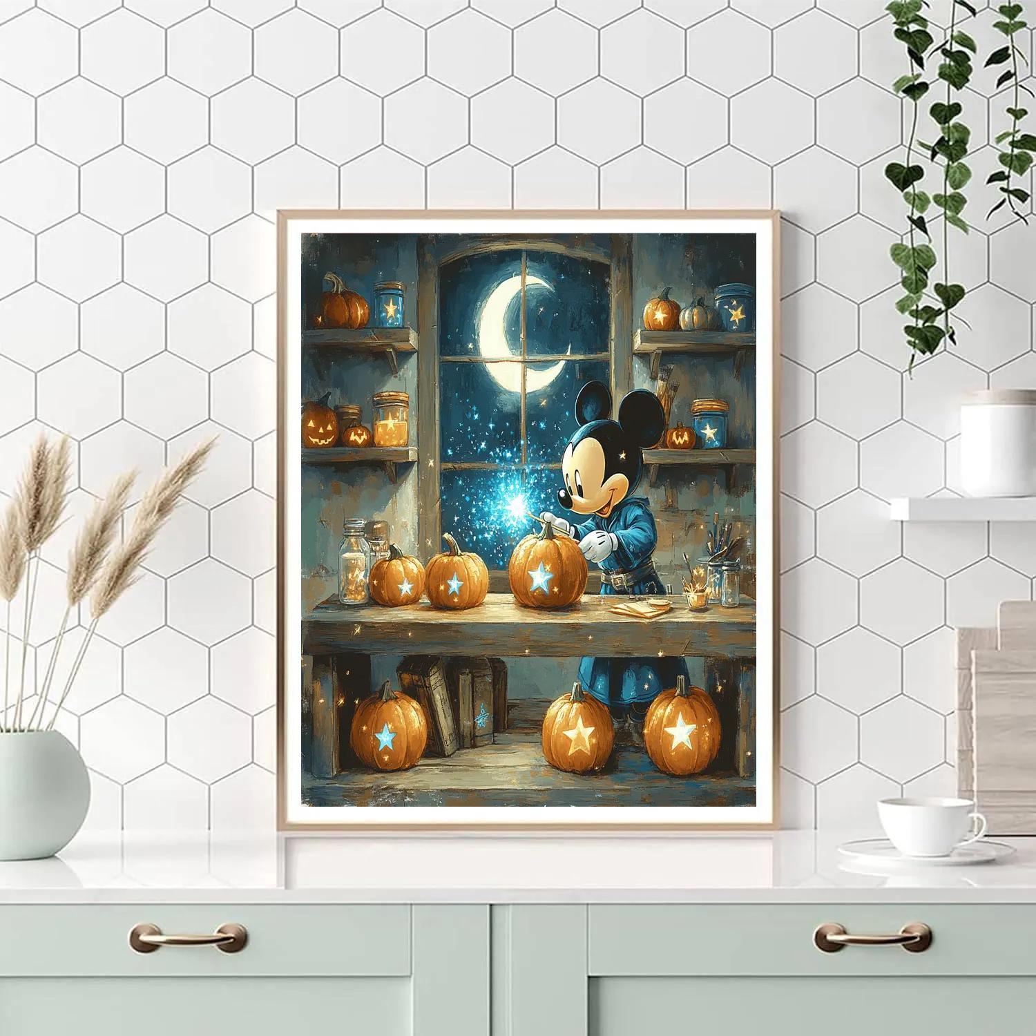 Sorcerer Apprentice Starry Pumpkin Workshop paint by color