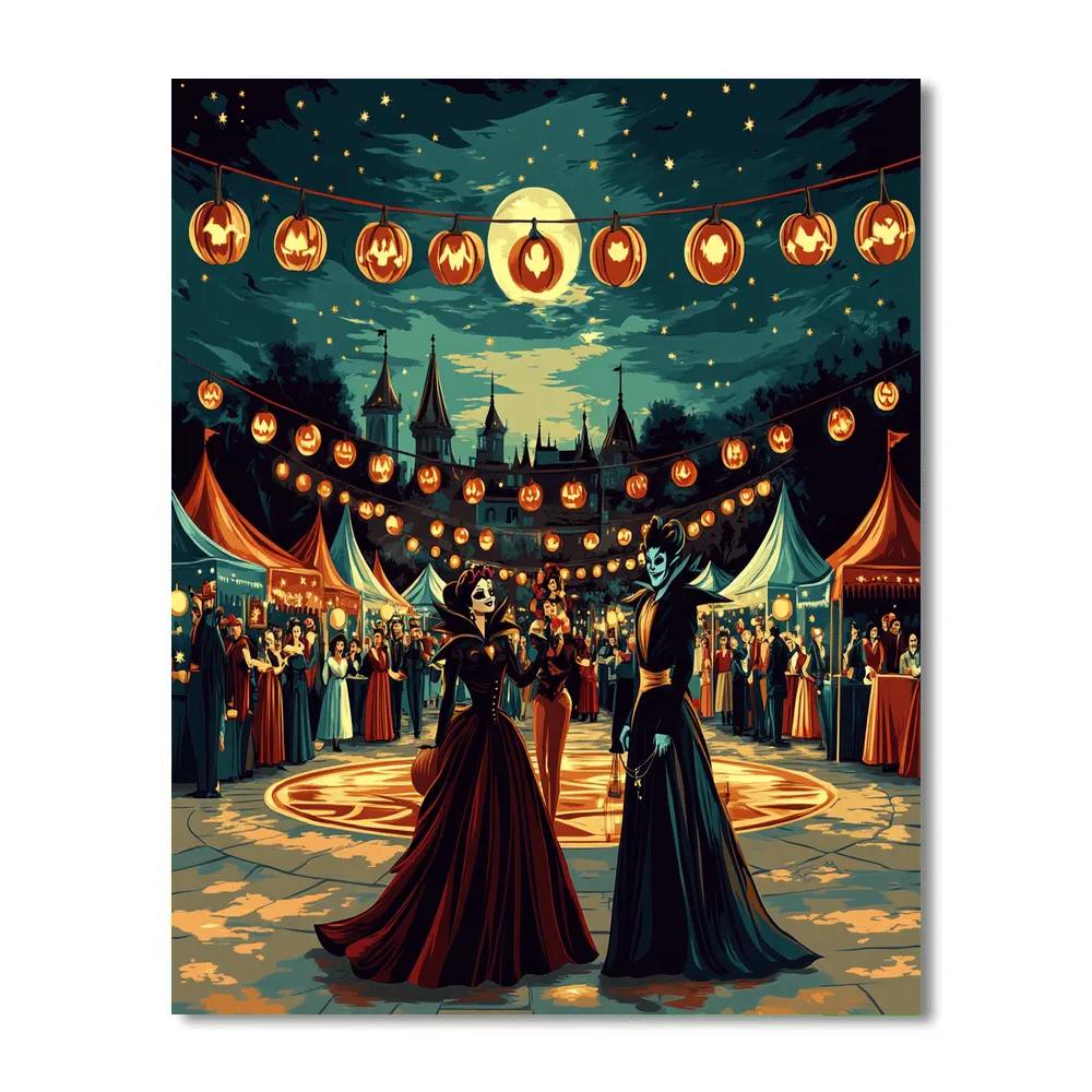 Villains Costume Ball At Midnight Plaza Paint by numbers art