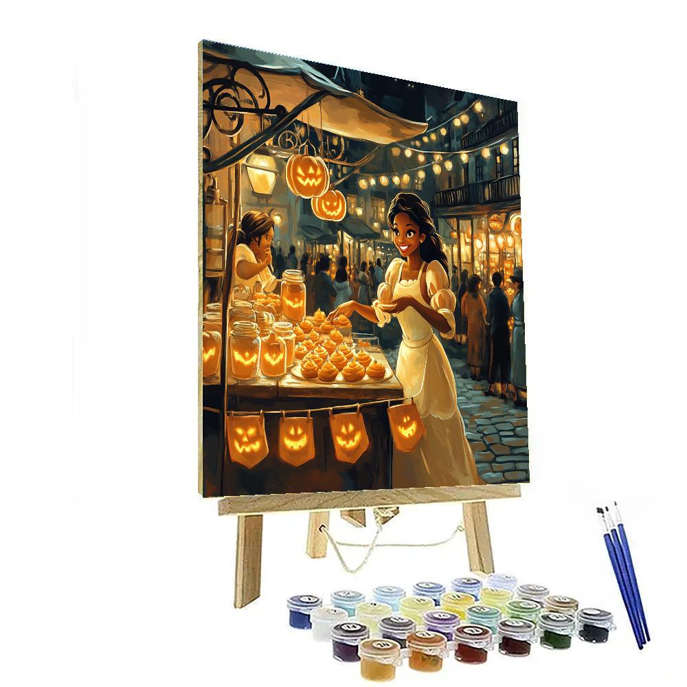 Night Market Of Enchanted Treats With Tiana painting number kit