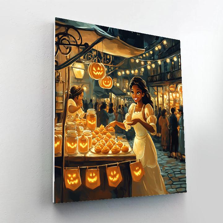Night Market Of Enchanted Treats With Tiana painting number kit