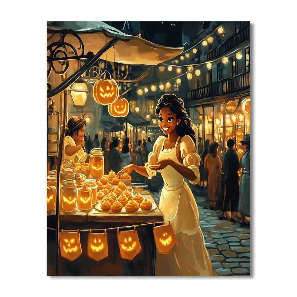 Night Market Of Enchanted Treats With Tiana painting number kit