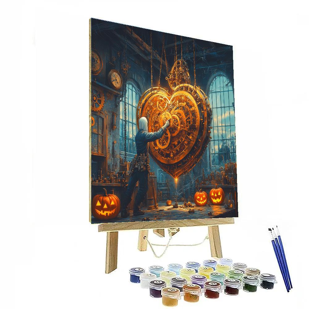 Haunted Clockmaker Midnight Numbered painting kits