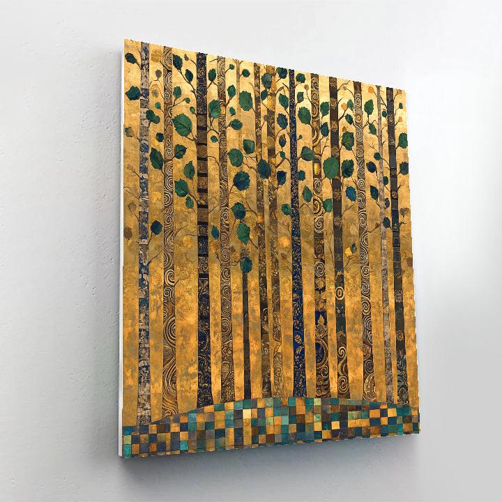 Gustav Klimt Inspired Golden Grove Mosaic DIY paint by numbers