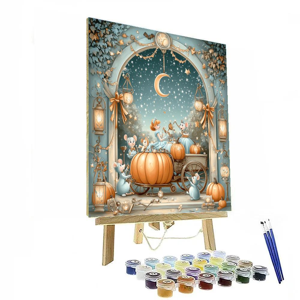 Cinderella Midnight Pumpkin Carriage Repair paint by numbers