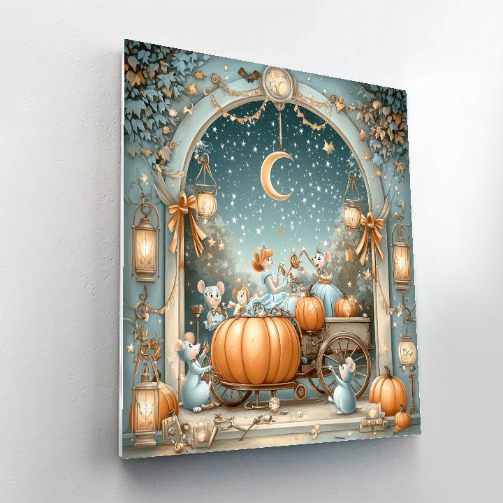 Cinderella Midnight Pumpkin Carriage Repair paint by numbers