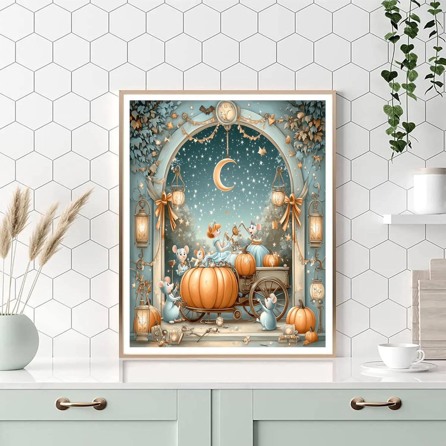 Cinderella Midnight Pumpkin Carriage Repair paint by numbers
