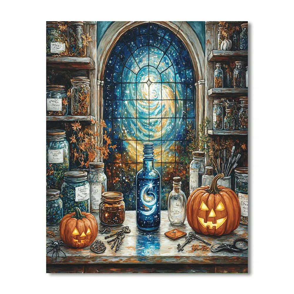 Midnight Apothecary Halloween Elixir Number painting