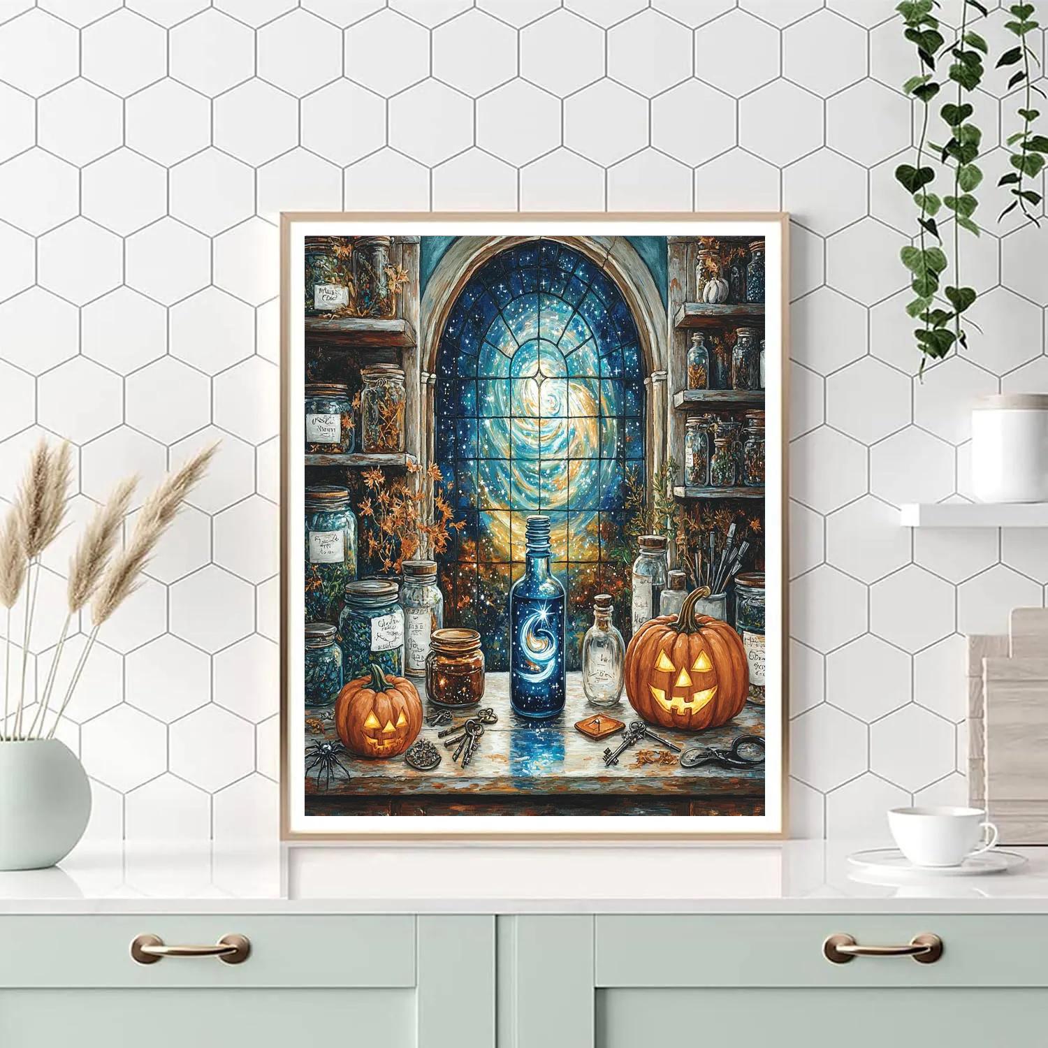 Midnight Apothecary Halloween Elixir Number painting