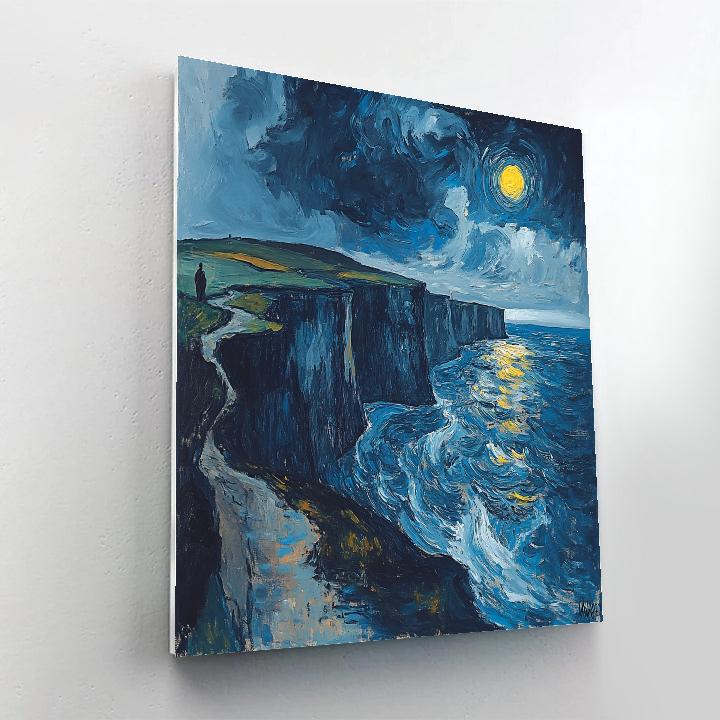 Edvard Munch Inspired Stormy Coastline DIY paint by numbers